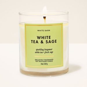 White Tea & Sage Single Wick Candle