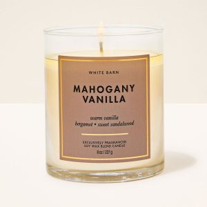 Mahogany Vanilla Single Wick Candle