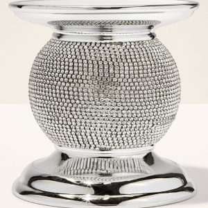Bling Applique Pedestal 3-Wick Candle Holder