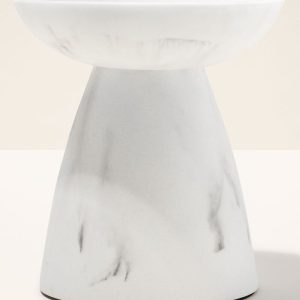 Marble Pedestal 3-Wick Candle Holder
