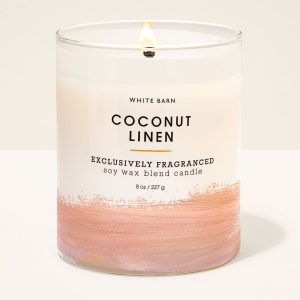 Coconut Linen Single Wick Candle
