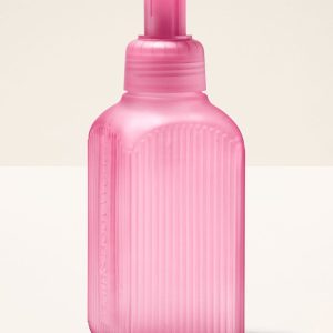 Mauve Ribbed Glass Gentle & Clean Foaming Hand Soap Dispenser