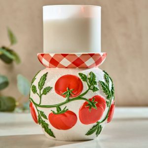 Tomato Vine Pedestal 3-Wick Candle Holder